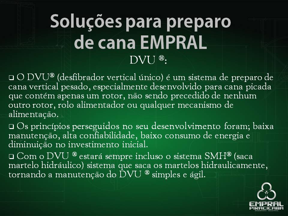 Solução de Preparo de Cana - Slide 15